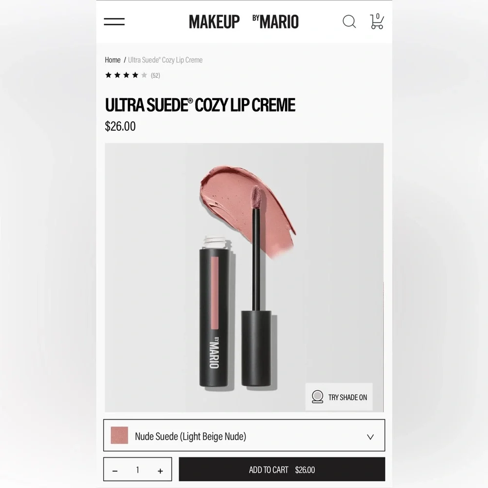 Makeup By Mario Ultra Suede Lipstick in Nude Suede